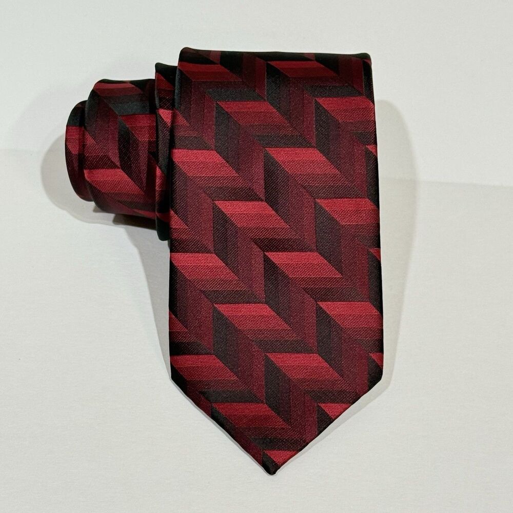 Pierre Cardin Hand Made Red Blue Silk Men’s Neck Tie